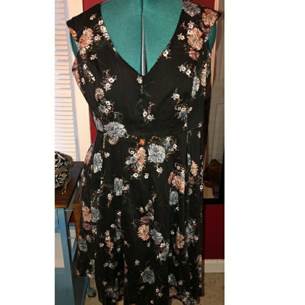 Black floral dress